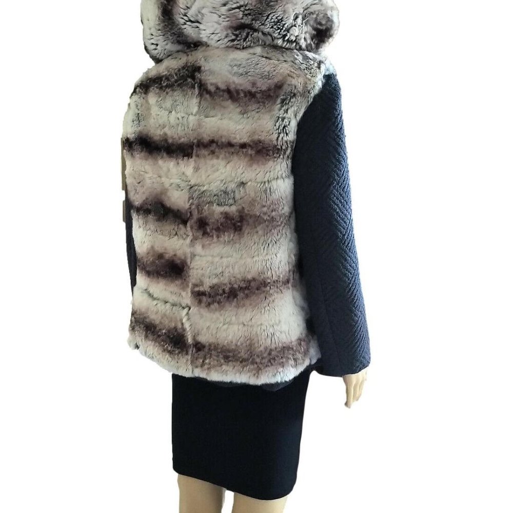 Custom Made Monaco Genuine Ermine Fur Après-ski Jacket Coact 38 6 M - Picture 5 of 10
